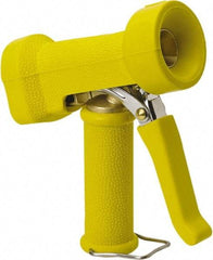 Vikan - Garden Hose Trigger Pistol Nozzle - Brass, Stainless Steel, Rubber - Exact Tool & Supply