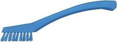 Vikan - 5/8" Bristle Length, Polyester Food Service Brush - 2-5/16" Long x 1/2" Wide Head, 8" OAL, Blue, Polypropylene Block - Exact Tool & Supply
