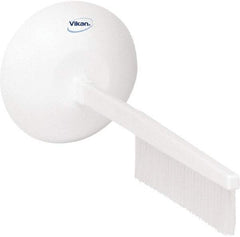 Vikan - 2-3/4" Bristle Length, Polyester Cleaning & Finishing Brush - 8" Long x 2-3/4" Wide Head, 20" OAL, White, Polypropylene Block - Exact Tool & Supply