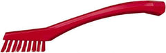 Vikan - 5/8" Bristle Length, Polyester Food Service Brush - 2-5/16" Long x 1/2" Wide Head, 8" OAL, Red, Polypropylene Block - Exact Tool & Supply