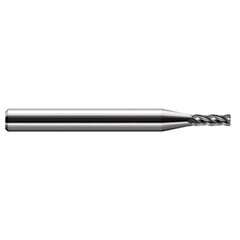 Miniature End Mills - Stub & Standard - 0.3125″ (5/16″) Cutter Diameter × 0.0600″ Radius × 1.0000″ (1″) Length of Cut Carbide Corner Radius End Mill, 4 Flutes - Exact Tool & Supply