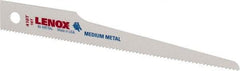 Lenox - 4" Long x 1/2" Thick, Bi-Metal Reciprocating Saw Blade - Straight Profile, 18 TPI, Toothed Edge - Exact Tool & Supply