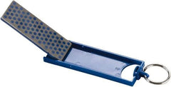 Lenox - 3" OAL Medium Retractable Sharpener Diamond File - 1" Wide x 1/4" Thick, 3 LOC, Blue - Exact Tool & Supply