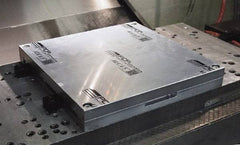 Mitee-Bite - Square Aluminum CNC Clamping Pallet - 378mm Wide x 378mm Long x 25.4mm Thick - Exact Tool & Supply