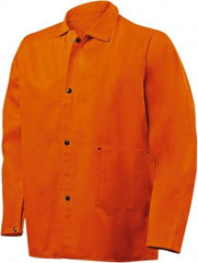 Steiner - Size S Flame Resistant/Retardant Jacket - Orange, Cotton, Snaps Closure - Exact Tool & Supply