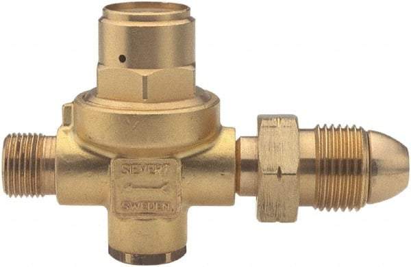 Sievert - 9/16 Male CGA Inlet Connection, Threaded Fitting, 28 Max psi, Propane Welding Regulator - 1/4 Thread, Left Hand Rotation - Exact Tool & Supply
