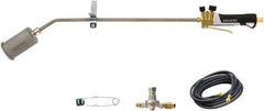 Sievert - 4 Piece Torch Kit - Includes 32 Inch 375k BTU Torch, 27-60 PSI Adjustable Regulator, 25 Ft. Hose, Flint Striker - Exact Tool & Supply