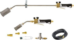 Sievert - 8 Piece Torch Kit - Includes 32 Inch 375k BTU Torch, 18 Inch 88k BTU Torch, 27-60 PSI Adjustable Regulator, 25 Ft. Hose, 2 Male Quick Disconnects, Female Quick Disconnect, Flint Striker - Exact Tool & Supply