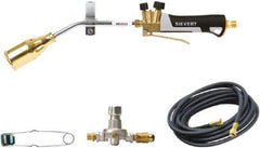 Sievert - 4 Piece Torch Kit - Includes 18 Inch 275-300k BTU Torch, 27-60 PSI Adjustable Regulator, 25 Ft. Hose, Flint Striker - Exact Tool & Supply