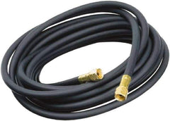 Sievert - 1/4" Inside x 9/16" Outside Diam, Grade Commercial Welding Hose - Black, 25' Long, Standard Nozzle Style, 75 psi Working Pressure - Exact Tool & Supply