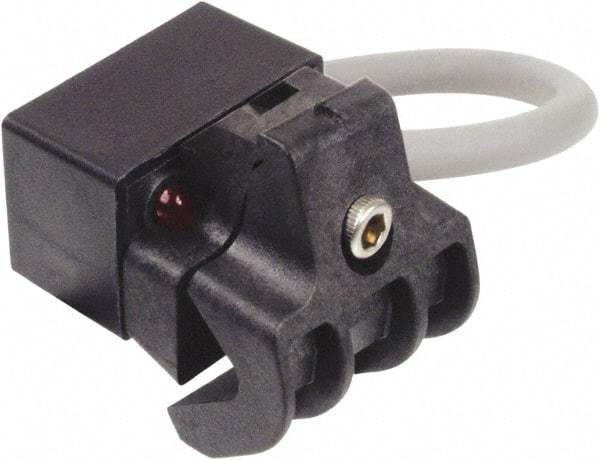 Canfield Connector - Air Cylinder Electronic for Reed Magnet, LED & Sourcing, 3 Wire - For 2 to 6" Air Cylinders, Use with Tie-Rod Cylinders - Exact Tool & Supply