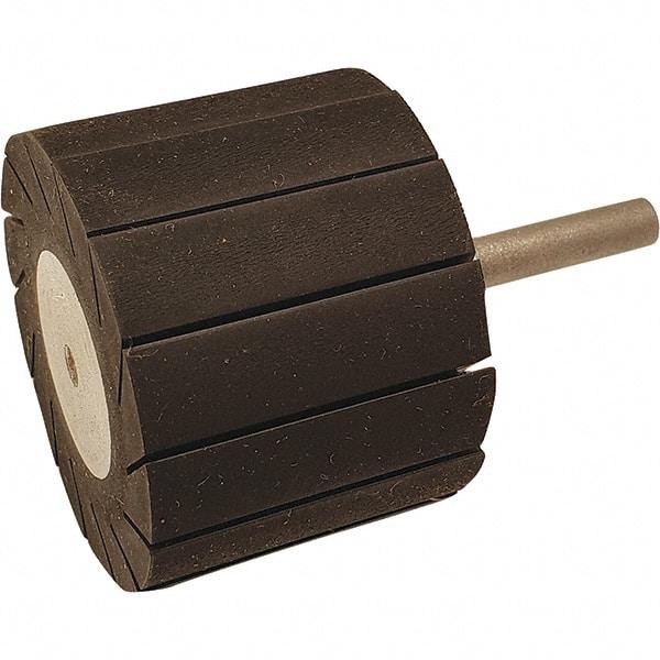 Dynabrade - 1-1/2" Wide x 2" Diam, Expander Wheel Spiral Band Drum - 1/4" Shank Diam, 7,500 RPM - Exact Tool & Supply