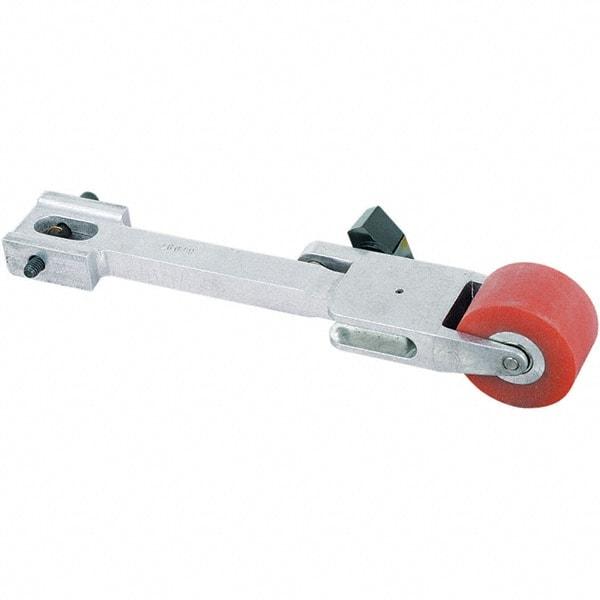 Dynabrade - 1-1/4" Wide Contact Arm - 72" Belt Length x 1-1/4" Belt Width, Urethane, 70" Contact Wheel Diam - Exact Tool & Supply