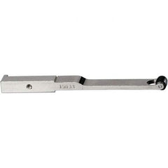 Dynabrade - 3/8" Wide Contact Arm - 12" Belt Length x 1/4" Belt Width, Crowned, 50" Contact Wheel Diam - Exact Tool & Supply
