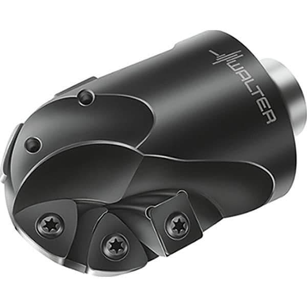 Walter - 63mm Cut Diam, 84mm Max Depth of Cut, 63mm Shank Diam, 131mm OAL, Indexable Ball Nose End Mill - 5,000 Max RPM - Exact Tool & Supply