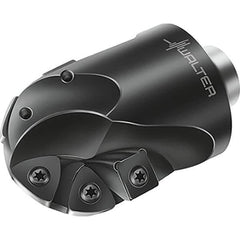 Walter - 63mm Cut Diam, 84mm Max Depth of Cut, 63mm Shank Diam, 131mm OAL, Indexable Ball Nose End Mill - 5,000 Max RPM - Exact Tool & Supply
