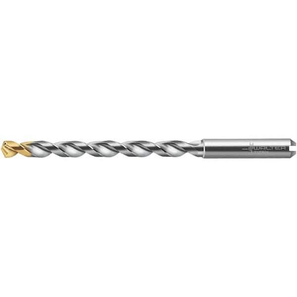 Walter-Titex - 6mm 130° Solid Carbide Jobber Drill - TiN Finish, Right Hand Cut, 101mm OAL - Exact Tool & Supply