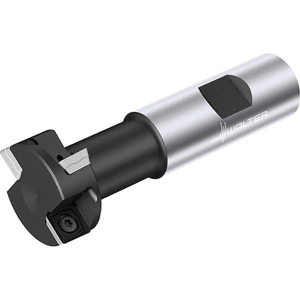Walter - 1.949" Cutting Diam x 0.817" Cutting Width, 2 Cutter Inserts, Indexable T-Slot Cutter - 4.803" OAL - Exact Tool & Supply