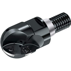 Walter - 32mm Cut Diam, 24mm Max Depth of Cut, 28mm Shank Diam, 69mm OAL, Indexable Ball Nose End Mill - 16,900 Max RPM - Exact Tool & Supply