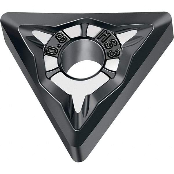 Walter - TNMG MS3 Grade WSM01 Turning Insert - TiAlN+Al2O3+(ZrN) Finish, 60° Triangle, 12.7mm Inscr Circle, 4.76mm Thick, 0.4mm Corner Radius - Exact Tool & Supply