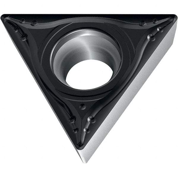 Walter - TPMT MM4 Grade WSM20S Turning Insert - TiAlN+Al2O3+(Al) Finish, 60° Triangle, 9.53mm Inscr Circle, 3.97mm Thick, 0.8mm Corner Radius - Exact Tool & Supply
