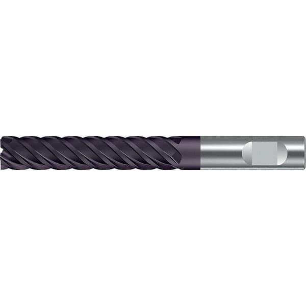 Walter-Prototyp - 18mm, 90mm LOC, 18mm Shank Diam, 155mm OAL, 5 Flute, Solid Carbide Square End Mill - TiAlN Finish, 45° Helix, Right Hand Cut, Right Hand Flute, Series MC122-W-X-K - Exact Tool & Supply