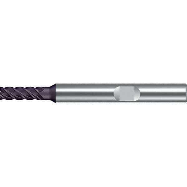 Walter-Prototyp - 4mm, 20mm LOC, 6mm Shank Diam, 65mm OAL, 4 Flute, Solid Carbide Square End Mill - TiAlN Finish, 45° Helix, Right Hand Cut, Right Hand Flute, Series MC122-W-X-K - Exact Tool & Supply