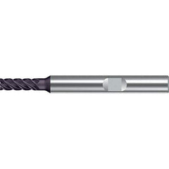Walter-Prototyp - 4mm, 20mm LOC, 6mm Shank Diam, 65mm OAL, 4 Flute, Solid Carbide Square End Mill - TiAlN Finish, 45° Helix, Right Hand Cut, Right Hand Flute, Series MC122-W-X-K - Exact Tool & Supply
