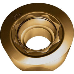 Walter - D67 Grade WSP45S Milling Insert - 3.97mm Thick, 10mm Inscribed Circle, 5mm Corner Radius - Exact Tool & Supply