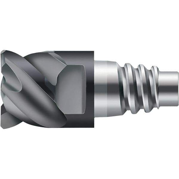 Walter-Prototyp - Grade WJ30TF Carbide Milling Tip Insert - TiAlN Finish, 4 Flutes, 20mm Cutting Diam, 21mm Depth of Cut, 0.02" Cnr Rad, 50° Helix - Exact Tool & Supply