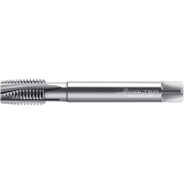 Walter-Prototyp - 1/4-20, 4 Flute, Uncoated, High Speed Steel Spiral Point Tap - Right Hand Thread, 110mm OAL, 23mm Thread Length, 9mm Shank Diam, Series 22257 - Exact Tool & Supply