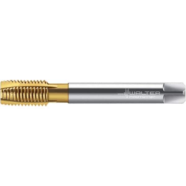 Walter-Prototyp - M16x1.50, 4 Flute, TiN Finish, High Speed Steel Spiral Point Tap - Right Hand Thread, 100mm OAL, 21mm Thread Length, 12mm Shank Diam, Series TC216-MF-L0 - Exact Tool & Supply