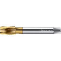 Walter-Prototyp - M16x1.50, 4 Flute, TiN Finish, High Speed Steel Spiral Point Tap - Right Hand Thread, 100mm OAL, 21mm Thread Length, 12mm Shank Diam, Series TC216-MF-L0 - Exact Tool & Supply