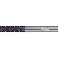 Walter-Prototyp - 10mm, 32mm LOC, 10mm Shank Diam, 100mm OAL, 4 Flute, Solid Carbide Square End Mill - TiAlN Finish, 45° Helix, Right Hand Cut, Right Hand Flute, Series MC122-W-L - Exact Tool & Supply