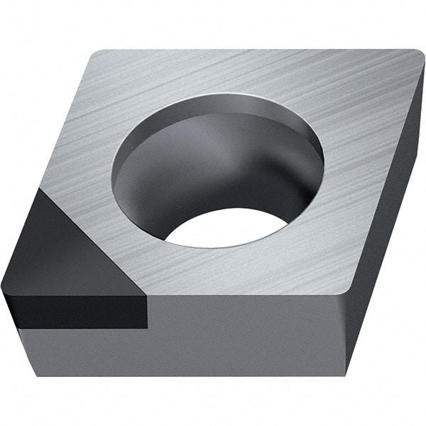 Walter - CCGW FS-1 Grade WDN10 Turning Insert - Polycrystaline Diamond Finish, 80° Rhombic, 9.53mm Inscr Circle, 3.97mm Thick, 0.4mm Corner Radius - Exact Tool & Supply