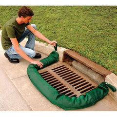 UltraTech - 5.33 Gal, 9' Long, 4" Diam, Woven Polymer/Sorb 44 Filter Sock, Sorb 44 - Stormwater & Construction, Green - Exact Tool & Supply