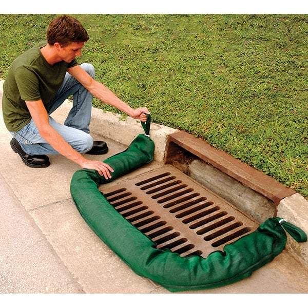 UltraTech - 1145 Gal, 9' Long, 4" Diam, Woven Polymer/Heavy Metal Removal Media Filter Sock, Heavy Metal Removal Media - Stormwater & Construction, Green - Exact Tool & Supply