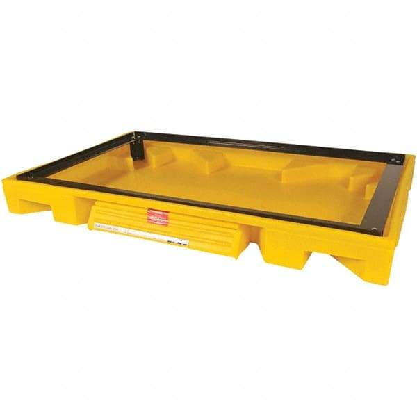 UltraTech - 111 Gal Sump, 3,000 Lb Capacity, 2 Drum, Polyethylene Safety Cabinet Bladder System - 63" Long x 38.5" Wide x 6-1/4" High - Exact Tool & Supply