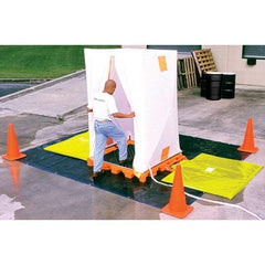 UltraTech - Vinyl Coated Nylon Liner, Waterproof Fabric Decon Deck Privacy Shelter - 12" Long x 12" Wide x 52" High - Exact Tool & Supply