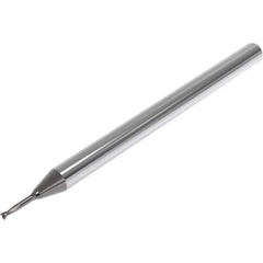 Seco - 0.3mm, 0.45mm LOC, 4mm Shank Diam, 40mm OAL, 2 Flute, Solid Carbide Square End Mill - Single End, Diamond Finish, Spiral Flute, 30° Helix, Centercutting, Right Hand Cut, Right Hand Flute, Series JME642 - Exact Tool & Supply