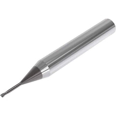 Seco - 1.2mm, 2 Flute, Single End, Solid Carbide, 0.1mm Corner Radius End Mill - 50mm OAL, 30° Helix, Right Hand Flute, 1.8mm LOC, Right Hand Cut, 8.4mm Extended Reach - Exact Tool & Supply