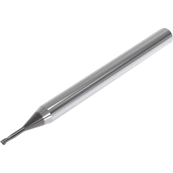 Seco - 1mm, 2 Flute, Single End, Solid Carbide, 0.1mm Corner Radius End Mill - 50mm OAL, 30° Helix, Right Hand Flute, 1.5mm LOC, Right Hand Cut, 5mm Extended Reach - Exact Tool & Supply