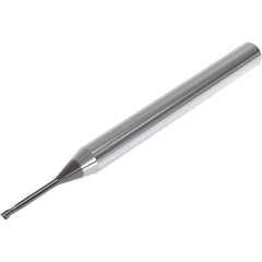 Seco - 1mm, 2 Flute, Single End, Solid Carbide, 0.1mm Corner Radius End Mill - 50mm OAL, 30° Helix, Right Hand Flute, 1.5mm LOC, Right Hand Cut, 8.5mm Extended Reach - Exact Tool & Supply
