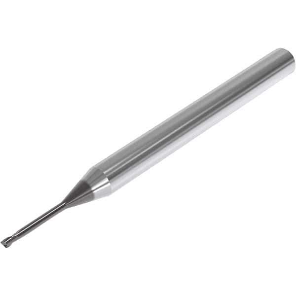 Seco - 1.2mm, 2 Flute, Single End, Solid Carbide, 0.1mm Corner Radius End Mill - 50mm OAL, 30° Helix, Right Hand Flute, 1.8mm LOC, Right Hand Cut, 10mm Extended Reach - Exact Tool & Supply