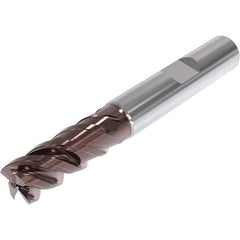 Seco - 8mm, 4 Flute, Single End, Solid Carbide, Corner Chamfer End Mill - 63mm OAL, 48° Helix, Right Hand Flute, 16mm LOC, Right Hand Cut, 25mm Extended Reach - Exact Tool & Supply