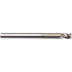 SGS - 20mm, 3 Flute, Single End, Solid Carbide, 0.0197" Corner Radius End Mill - 150mm OAL, 38° Helix, 80mm LOC, Right Hand Cut - Exact Tool & Supply