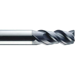 SGS - 10mm, 3 Flute, Single End, Solid Carbide, 0.0394" Corner Radius End Mill - 72mm OAL, 27mm LOC, Right Hand Cut - Exact Tool & Supply