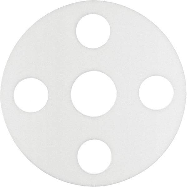 Value Collection - 1-1/2" Pipe, 1-29/32" ID x 5" OD Flange Gasket - Compressible ePTFE Plastic, White, 1/16" Thick - Exact Tool & Supply