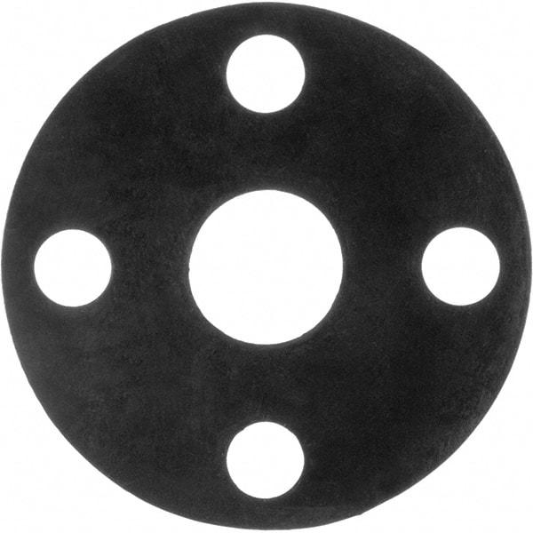 Value Collection - 5" Pipe, 5-9/16" ID x 10" OD Flange Gasket - Buna-N Rubber, Black, 1/16" Thick - Exact Tool & Supply