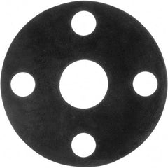 Value Collection - 6" Pipe, 6-5/8" ID x 11" OD Flange Gasket - Buna-N Rubber, Black, 1/8" Thick - Exact Tool & Supply